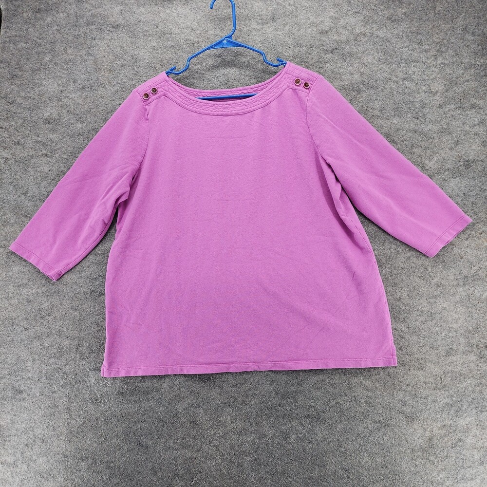 Chicos Shirt Womens Size 3 Pink 3/4 Sleeve